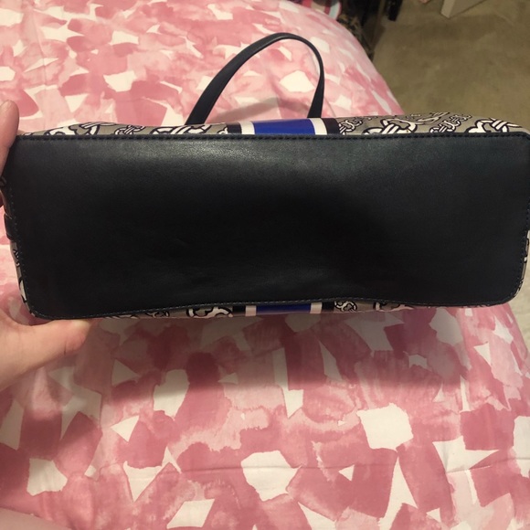 Tory Burch Gemini Link Bias Small Tote Blue & Grey - Picture 5 of 12